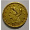 Image 1 : 1851 $2 1/2 GOLD VF/XF