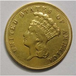 1856S $3 GOLD VF/XF