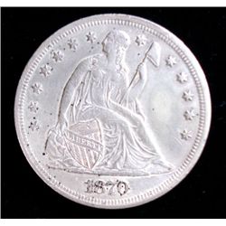 1870 Seated $  XF/AU