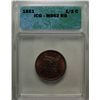 Image 1 : 1851 half cent  ICG62RB