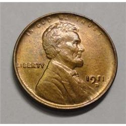 1911D Lincoln penny  MS64R/B