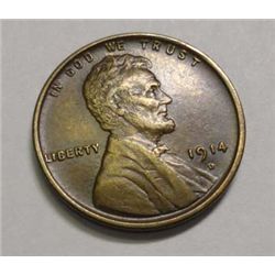 1914D Lincoln penny  AU BRN. PQ COIN.GS AU bid = $1225
