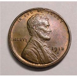 1918S Lincoln penny  MS61BRN.