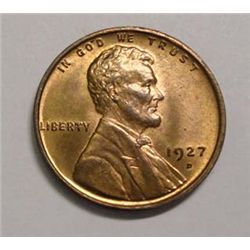 1927D Lincoln penny  MS64R/B.