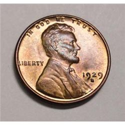 1929S Lincoln penny MS64 R/B