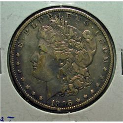 1896  MS62 toned and 1896S VF Morgan $