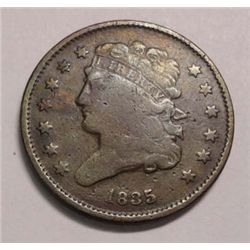 1835 half cent Fine