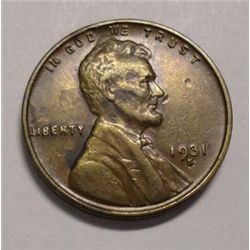 1931S  Lincoln penny VF