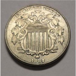 1882 Shield nickel  AU