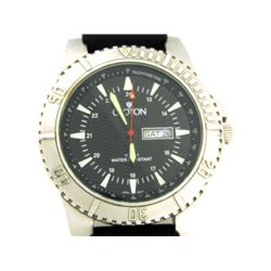 CROTON TACHYMETER BLACK RUBBER STRAP