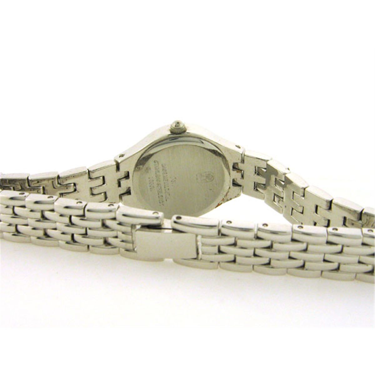 Jules Jurgensen 7886w Women S Silver Tone Diamond Accented Dress Watch