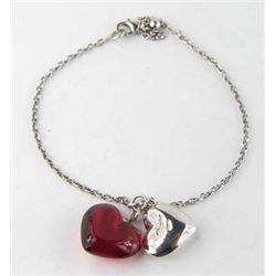 Baccarat Silver/Ruby Crystal Bracelet