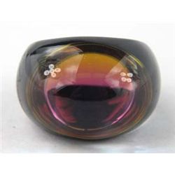 Baccarat Onyx/Violet Psydelic Ring