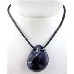 Baccarat Galet Amethyst Pendant Necklace