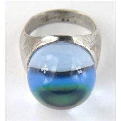 Baccarat Psydelic Clear Crystal Ring