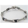Image 1 : Silver CZ Black Onyx Bracelet
