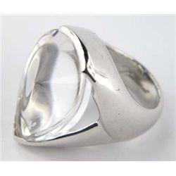 Baccarat Silver Clear Crystal Ring