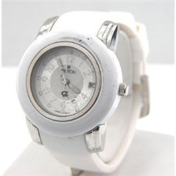 Croton Stainless Steel White Rubber Strap Watch