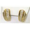 Image 3 : 18K Yellow Gold Diamond Earrings