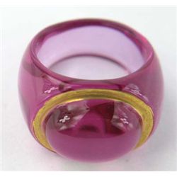 Baccarat Violet Clear Crystal Ring