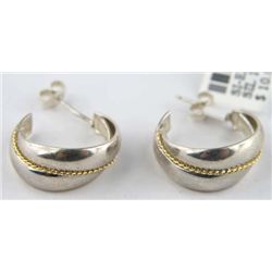 18K Silver/Gold Earrings