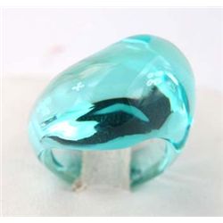 Baccarat Turquoise Clear Crystal Ring