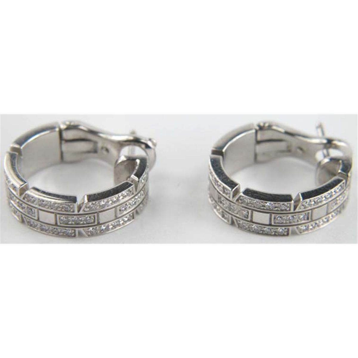 Cartier white gold hoop earrings Clearance