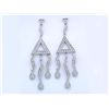 Image 1 : 14k White Gold Dangling Earrings