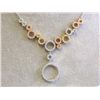 Image 1 : EFJ 18k Tri-color Diamond Necklace