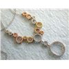 Image 3 : EFJ 18k Tri-color Diamond Necklace