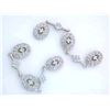 Image 1 : 14k White Gold Dangling Earrings with Diamonds