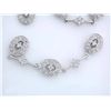 Image 2 : 14k White Gold Dangling Earrings with Diamonds