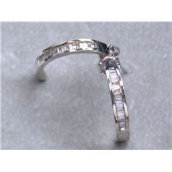 14k White Gold Diamond Earrings