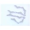Image 2 : 14k White Gold Dangling Earrings with Diamonds