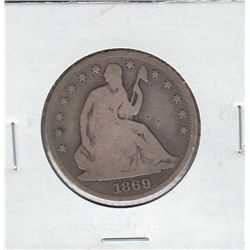 1869 SEATED HALF
