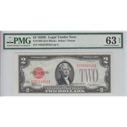 $2 1928 E RED SEAL PMG 63 EPQ