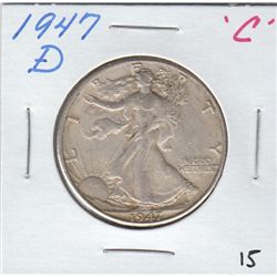 1947 D WALKING LIBERTY HALF