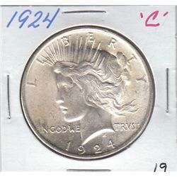 1924 BLAZING UNC PEACE DOLLAR