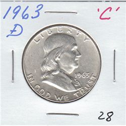 FRANKLIN 1963 D SILVER HALF 50C