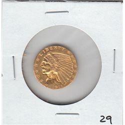 $2.5 GOLD INDIAN QUARTER EAGLE SHARP DETAILS