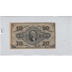 1863 10 CENT FRACTIONAL CURRENCY
