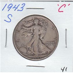 1943 S WALKING LIBERTY HALF