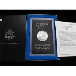 BLAZING $1 1884 CC CARSON CITY GSA WITH PAPERS