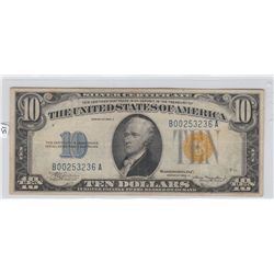 $10 NORTH AFRICA SILVER CERTIFICATE WW2 ISSUE LOW SERIAL NUMBER