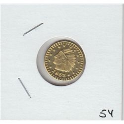 1852 INDIAN CALIFORNIA GOLD FANTASY TOKEN