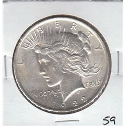 SHARP LUSTER 1922 $1 PEACE