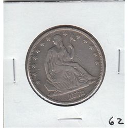 1872 SEATED SILVER HALF