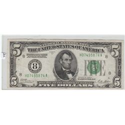 $5 NUMERICAL REDEEM IN GOLD 1928