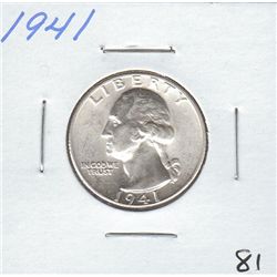 1941 UNC SILVER QUARTER