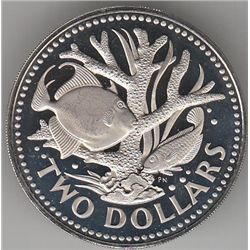 $2 1973 PROOF BARBADOS